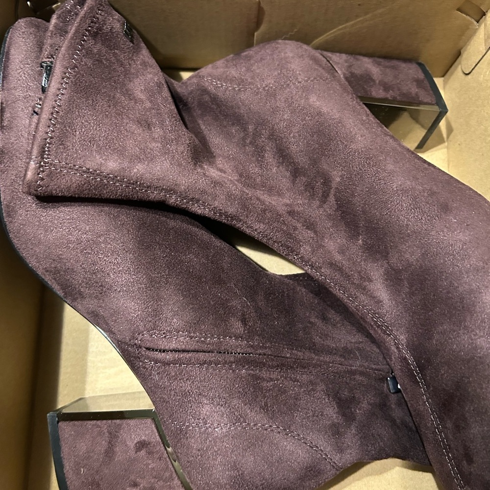 DKNY Suede Heeled Boots